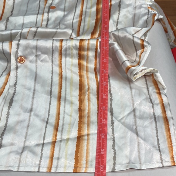 Vintage Shirt Collared Button Down Short Sleeve w/Horizontal Stripes Sz M - Picture 8 of 8